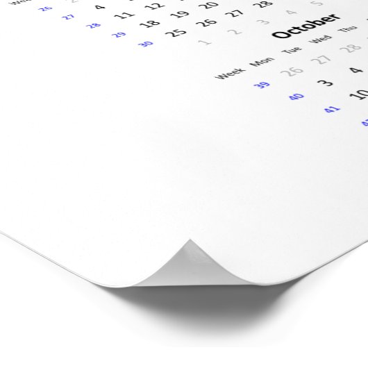 Kalandender 2022 Poster - Maandag eerst (Hoek)