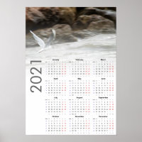 Kalandermuurkalender meeuw 2021 - maandag eerst