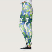Kalani Tie Dye Blend Tropisch Hibiscus - Blauw Leggings (Links)
