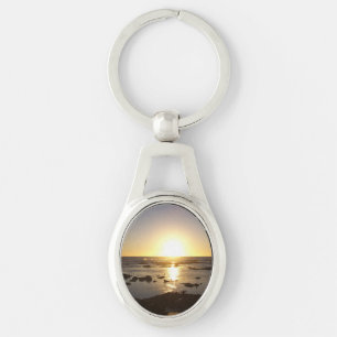 Kalbarri Beach Sunset Metal Key Ring Sleutelhanger
