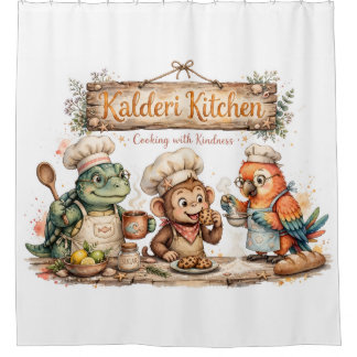 Kalderi Keuken vol Goedheid Douchem Curtain Douchegordijn