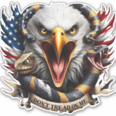 Kale adelaar Gadsden Slang Combo2 Sticker (Voorkant)