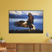 Kale adelaar landing verpakt canvas afdruk (Insitu (Woonkamer))