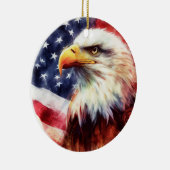 Kale adelaar met vlag van de Verenigde Staten van Keramisch Ornament (Rechts)
