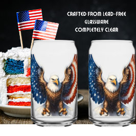 Kale adelaar met vleugels versierd in de Amerikaan Blikvorm Glas