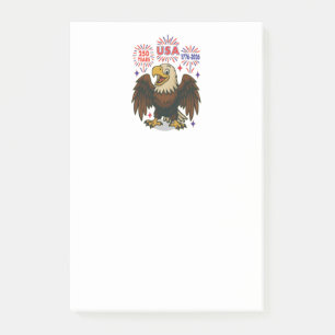 Kale adelaar met vuurwerk – VS 250 jaar 1776-2026 Post-it® Notes