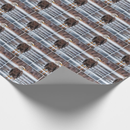 Kale adelaar op het ijsmeer cadeaupapier (Hoek)