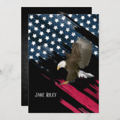 Kale adelaar op uitnodiging vlag (Voorkant / Achterkant)