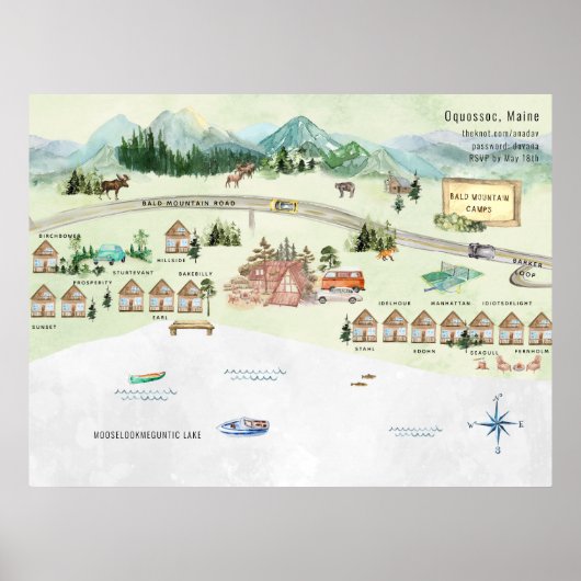 Kale bergkampen | Routebeschrijving Poster (Voorkant)