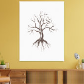 Kale boom canvas afdruk (Insitu (Woonkamer))