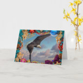 Kale Eagle Kerst Kaart (Gele Bloem)