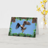 Kale Eagle Kerst Kaart (Gele Bloem)