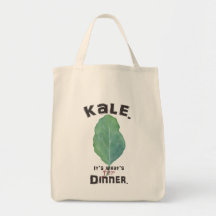 Kale. Het is wat er voor het avondeten is. Tas.