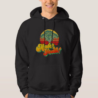 Kale Ja Funny Vegetable Retro 80 s Sunset Hoodie