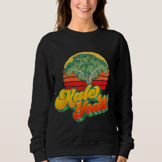 Kale Ja Funny Vegetable Retro 80 s Sunset Trui