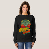 Kale Ja Funny Vegetable Retro 80 s Sunset Trui (Voorkant volledig)