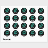 Kale Ja Funny Veggie Pun Dark BG Ronde Sticker (Vel)