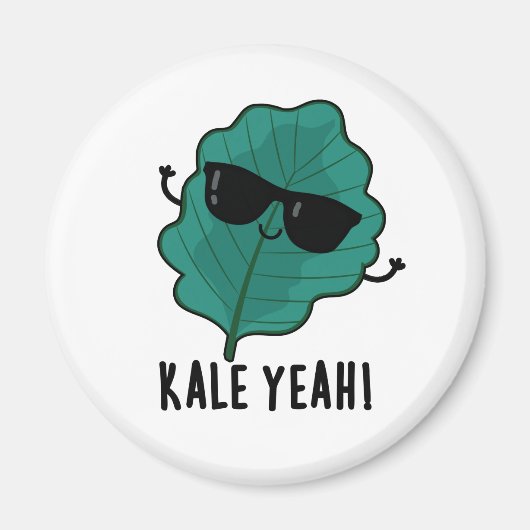 Kale Ja Funny Veggie Pun Magneet (Voorkant)