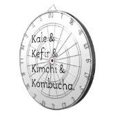 Kale Kefir Kimchi Kombucha Dartbord (Voorkant Rechts)