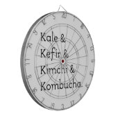 Kale Kefir Kimchi Kombucha Dartbord (Voorkant Links)
