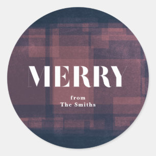 Kale Merri Navy Krijt Kerst Vakantie Sticker