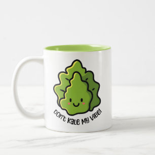 Kale mijn vibe niet! Schattigee Plantaardige Carto Tweekleurige Koffiemok