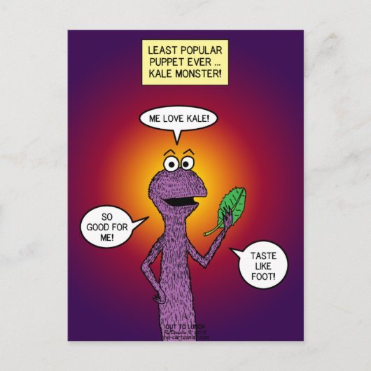 Kale Monster Briefkaart (Voorkant)