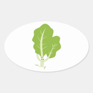 Kale Runner Ovale Sticker