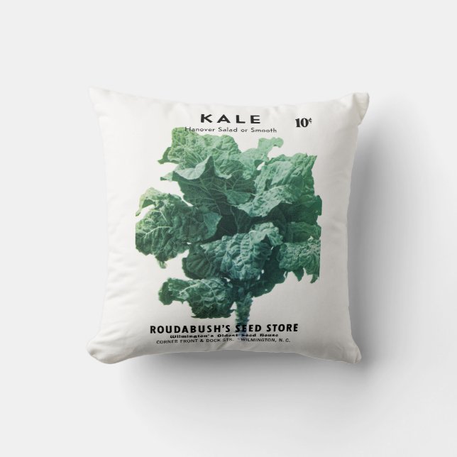 Kale Seed Packet Label Kussen (Voorkant)