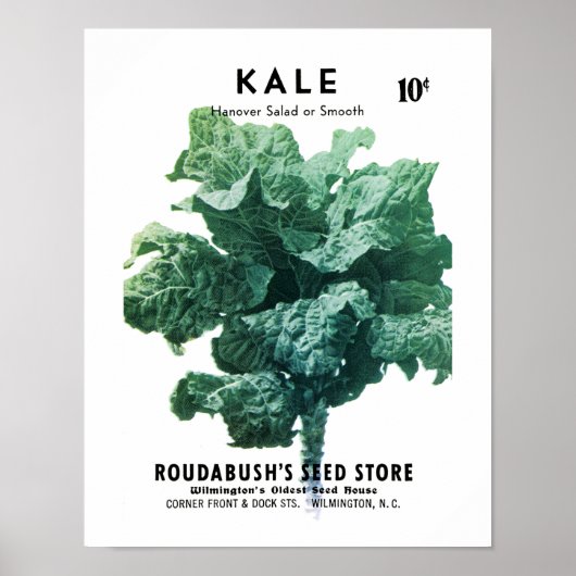 Kale Seed Packet Label Poster (Voorkant)