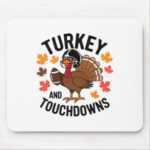 Kale turkey en touchdowns voetbalspeler 2 muismat