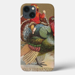 Kale turkey grappige vintage groeten iPhone 13 hoesje