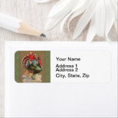 Kale turkey grappige vintage groeten etiket (Insitu)