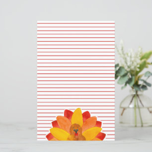 Kale turkey rode lijnen briefpapier
