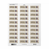 Kale turkey waterverf herfst etiket (Full Sheet)