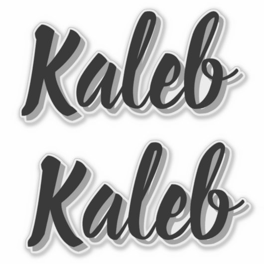 Kaleb Mannen naam, Sticker (Voorkant)