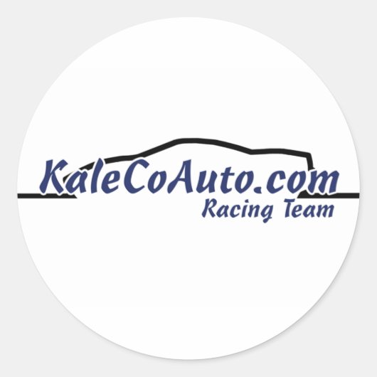 KaleCoAuto Racing Team! Ronde Sticker (Voorkant)