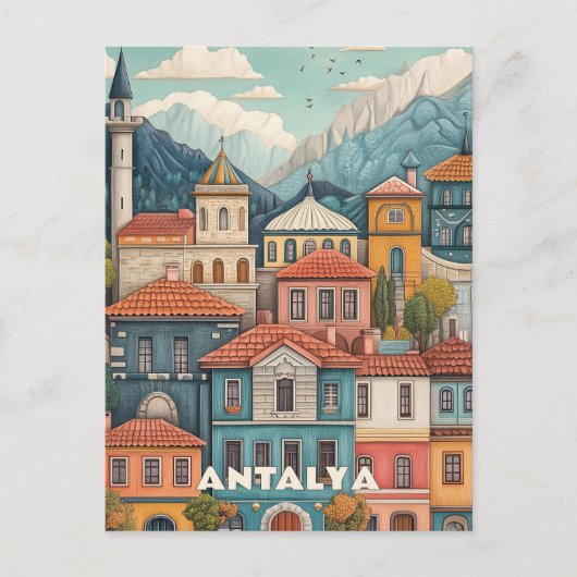 Kaleici gebied van Antalya Turkije Reizen Briefkaart (Voorkant)