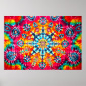Kaleido-dye, abstract, psychedelic, tie dye poster (Voorkant)