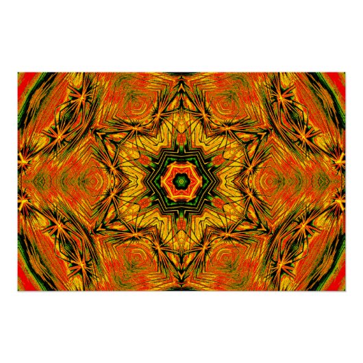 Kaleido Starburst – Affiche d'art brillante (Devant)