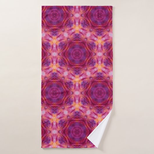 kaleido violet, violet, orange et bleu (Serviette de bain)