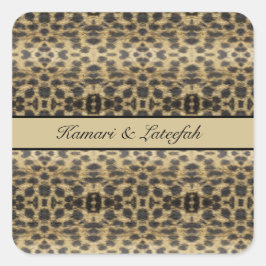KaleidoCheetah, op maat Vierkante Sticker