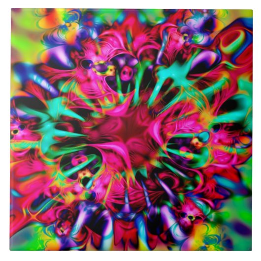 Kaleidoscoop Apophysis Fractal Art - I Tegeltje (Voorkant)