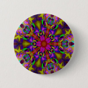 Kaleidoscoop Apophysis Fractal Art. II Ronde Button 5,7 Cm