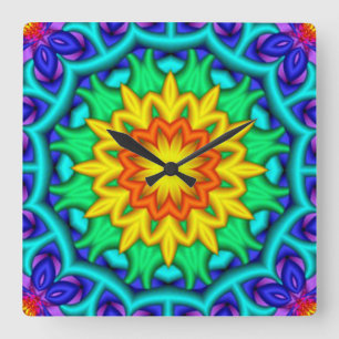 Kaleidoscoop Artikel 19 Wandklokken & Numerieke Op Vierkante Klok