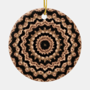 Kaleidoscoop Beige Circulaire Patroon Ornament