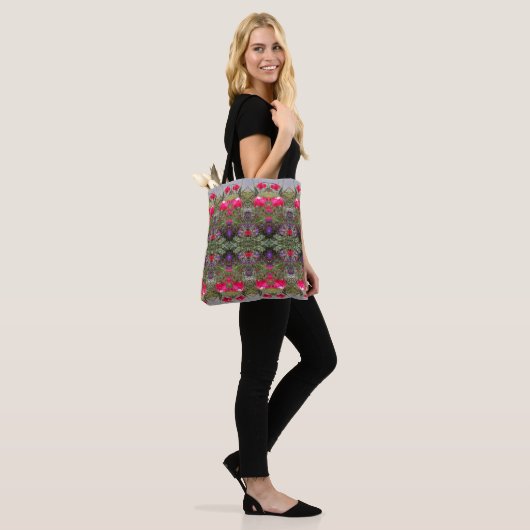 Kaleidoscoop Bloem 1 Middelgroot Tote Bag (Op model)