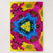 kaleidoscoop bloemen puzzel legpuzzel (Verticaal)