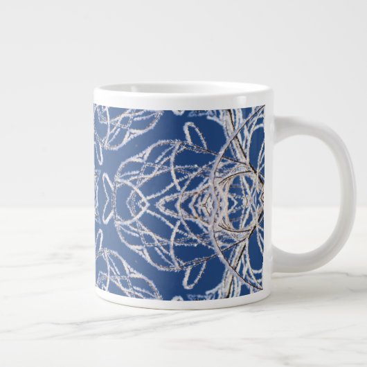 Kaleidoscoop Bright Blauw, Wit, Single Star Extra Grote Beker (Rechts)