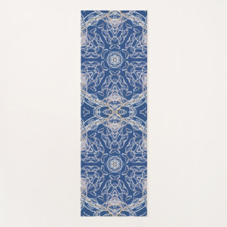 Kaleidoscoop Bright Blauw, Wit, Single Star Yogamat